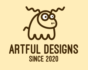 Confused Deer Character logo design