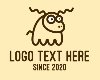 Confused Deer Character logo design