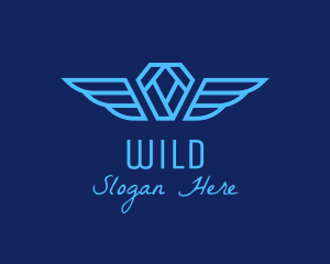 Winged Diamond Jewelry  logo design
