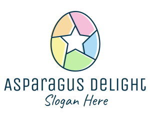 Colorful Egg Star  logo design