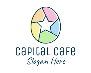 Colorful Egg Star  logo design