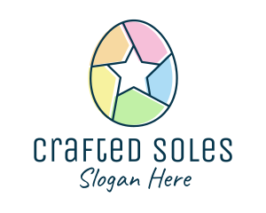 Colorful Egg Star  logo design