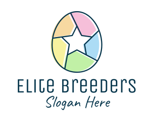 Colorful Egg Star  logo design