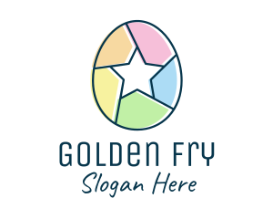 Colorful Egg Star  logo design