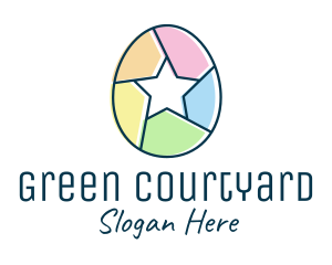 Colorful Egg Star  logo design