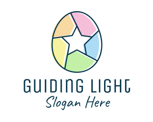 Colorful Egg Star  logo design