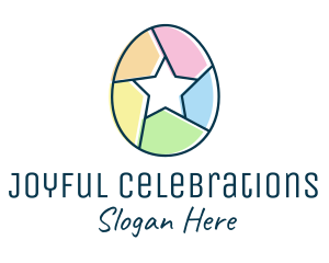 Festivity - Colorful Egg Star logo design
