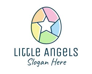 Colorful Egg Star  logo design