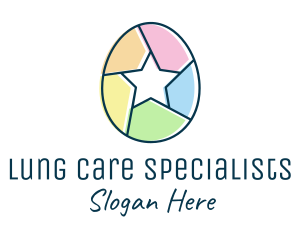 Colorful Egg Star  logo design