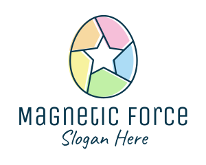 Colorful Egg Star  logo design