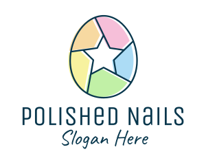 Colorful Egg Star  logo design