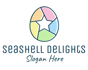 Colorful Egg Star  logo design