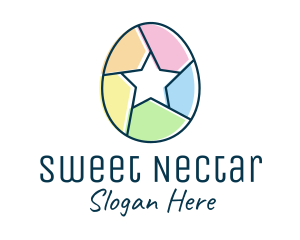 Colorful Egg Star  logo design