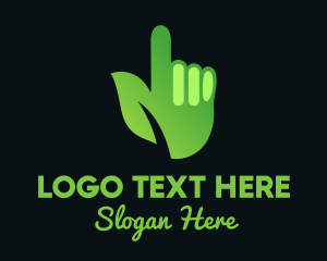 Earth Warrior - Green Environmental Hand logo design