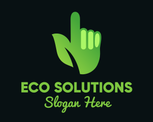 Environmental - Green Environmental Hand logo design