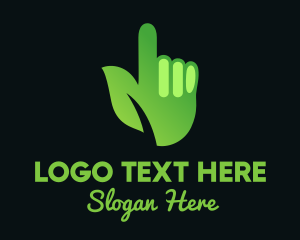 Green Environmental Hand Logo