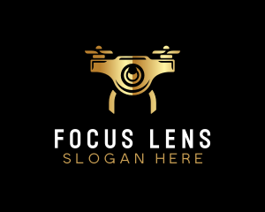 Premium Drone Lens logo design