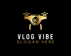 Vlogging - Premium Drone Lens logo design