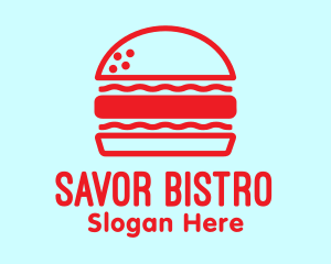 Restaurant - Red Burger Restaurant logo design
