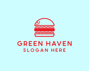 Red Burger Restaurant  logo design