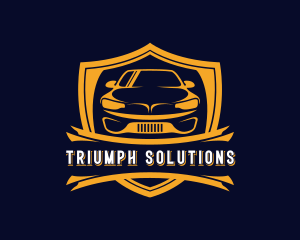 Car Detail - Automobile Car Shield logo design