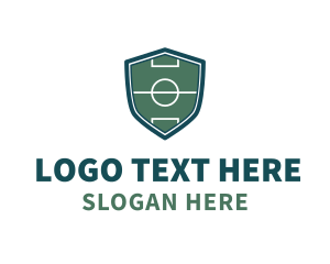 Trainer - Football Field Shield logo design