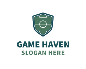 Stadium - Football Field Shield logo design