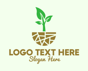 Root Crop - Natural Organic Gardening logo design