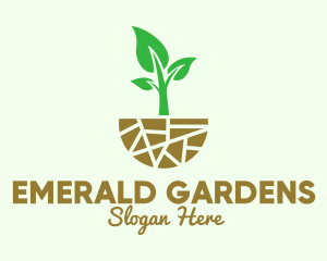 Natural Organic Gardening   logo design