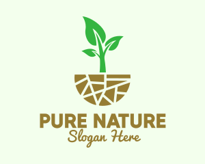 Natural Organic Gardening   logo design