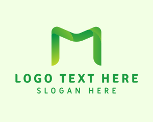 Formal - Green Letter M logo design