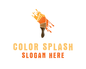 Paint Brush Splat logo design