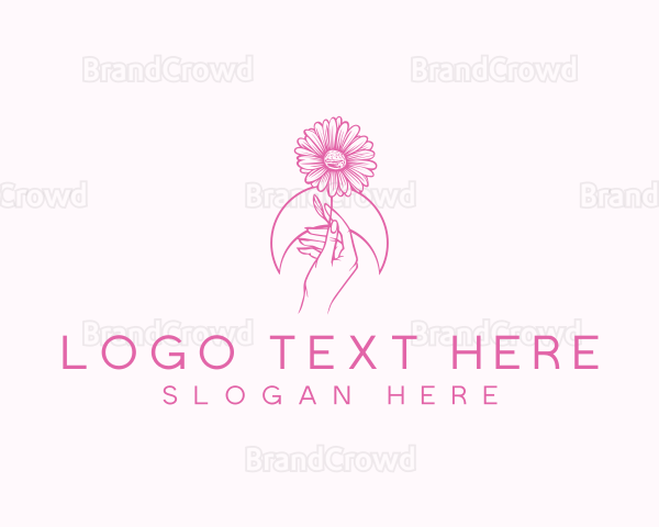 Flower Hand Daisy Logo