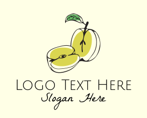 Harvest Time - Minimalist Pear Fruit logo design