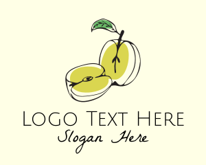 Healthy Living - Minimalist Pear Fruit logo design