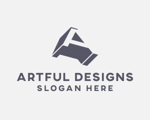 Modern Structure Letter A logo design