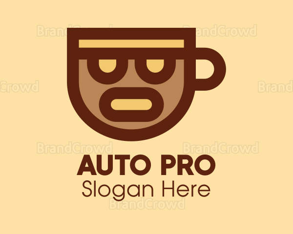 Coffee Cup Face Logo