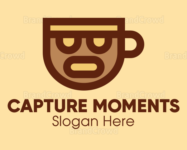 Coffee Cup Face Logo