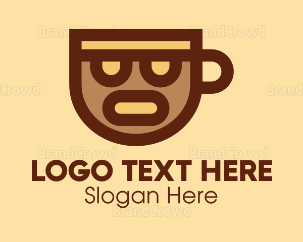 Coffee Cup Face Logo