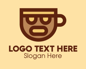 Mug - Coffee Cup Face logo design