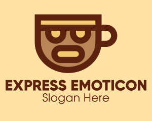 Emoticon - Coffee Cup Face logo design