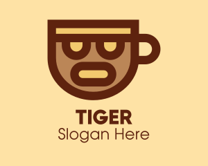 Cafe - Coffee Cup Face logo design