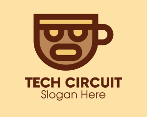 Mug - Coffee Cup Face logo design