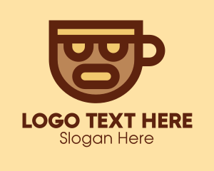 Emoji - Coffee Cup Face logo design