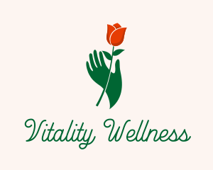 Hand Rose Wellness logo design