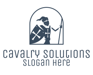 Cavalry - Medieval Knight Armor logo design