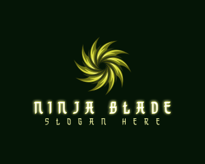 Shuriken Blade Swirl logo design