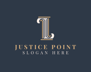 Judiciary - Column Pillar Court Judiciary logo design