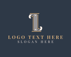 Legal Advice - Column Pillar Court Judiciary logo design