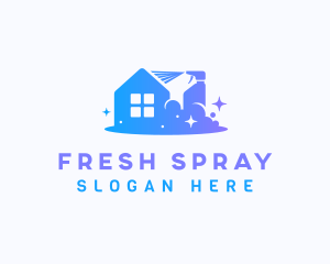 Housekeeping Spray Bottle logo design